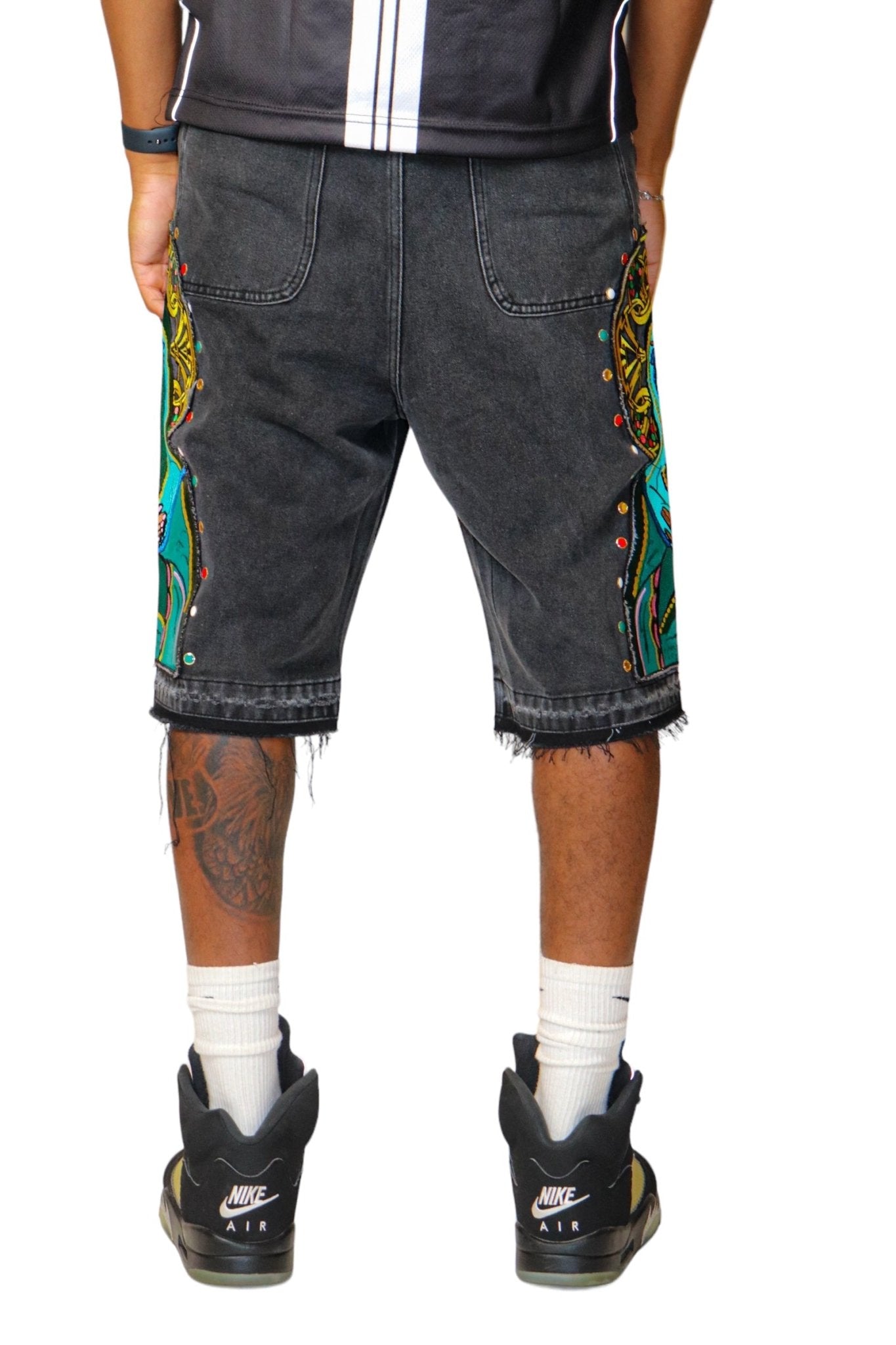 BLACK VIRGIN MARY JORTS - FARFROMNORMAL
