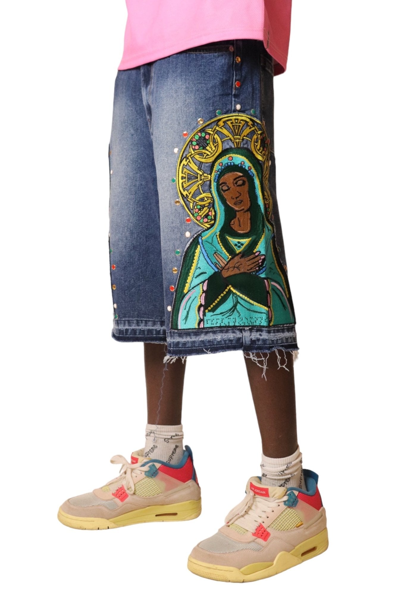 BLUE VIRGIN MARY JORTS - FARFROMNORMAL