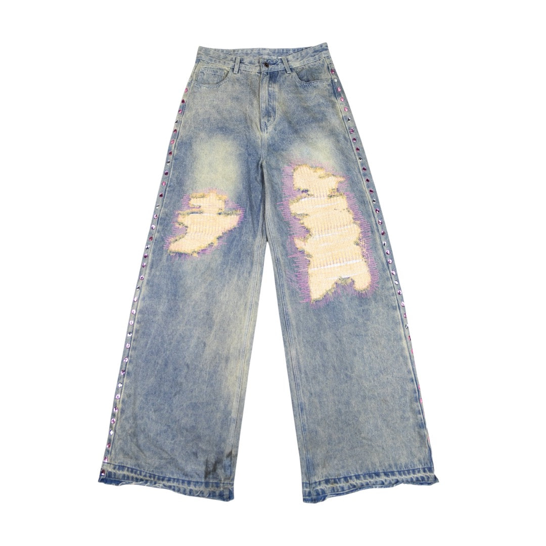 FFN PINK STITCH JEANS