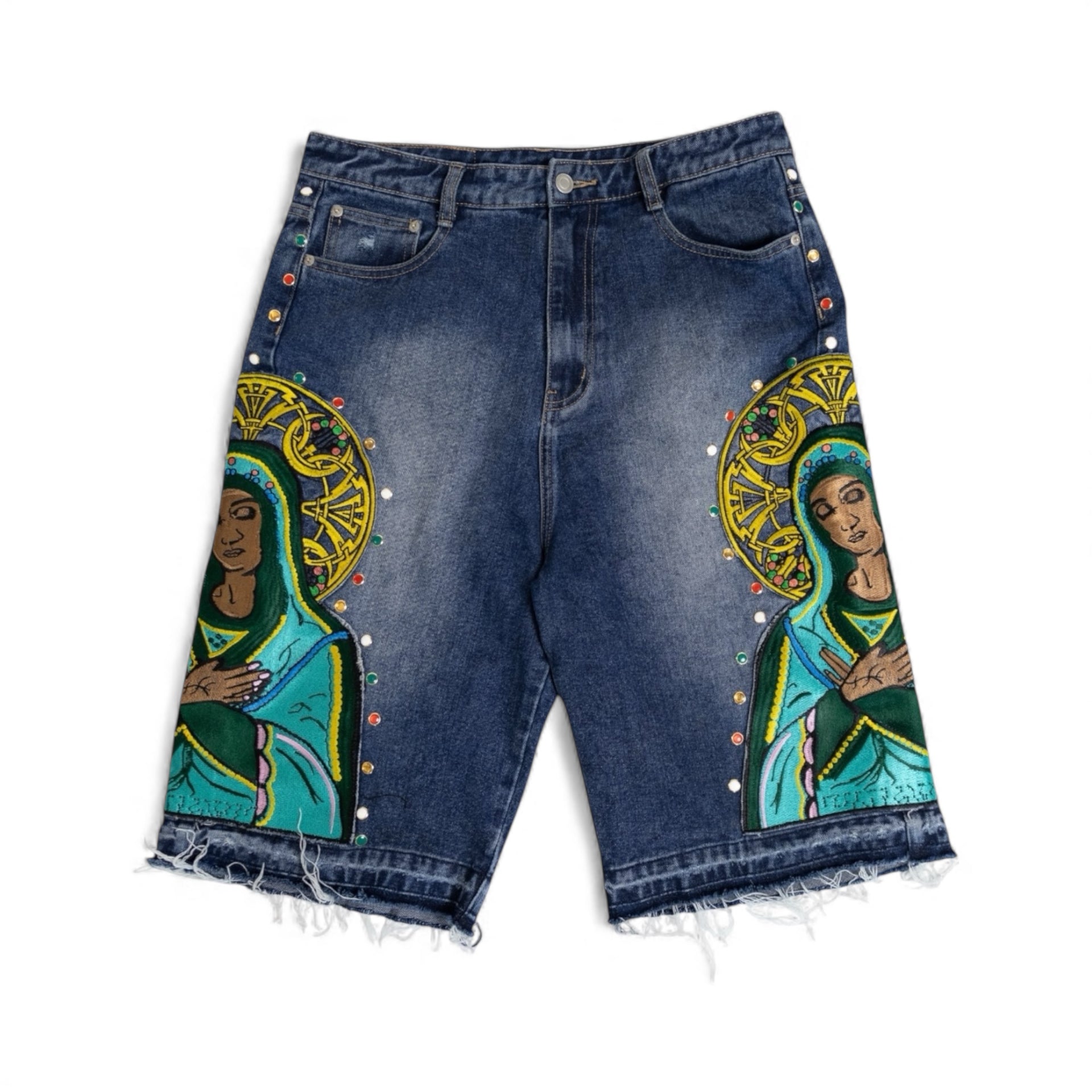 BLUE VIRGIN MARY JORTS