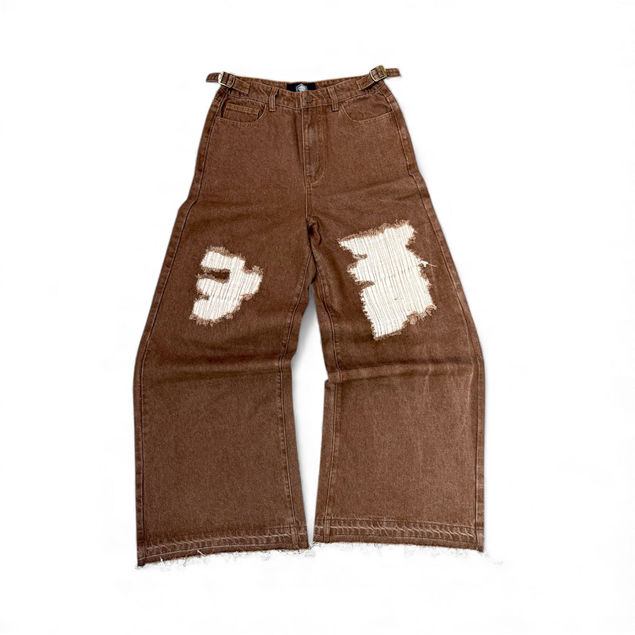 Brown stitch jeans