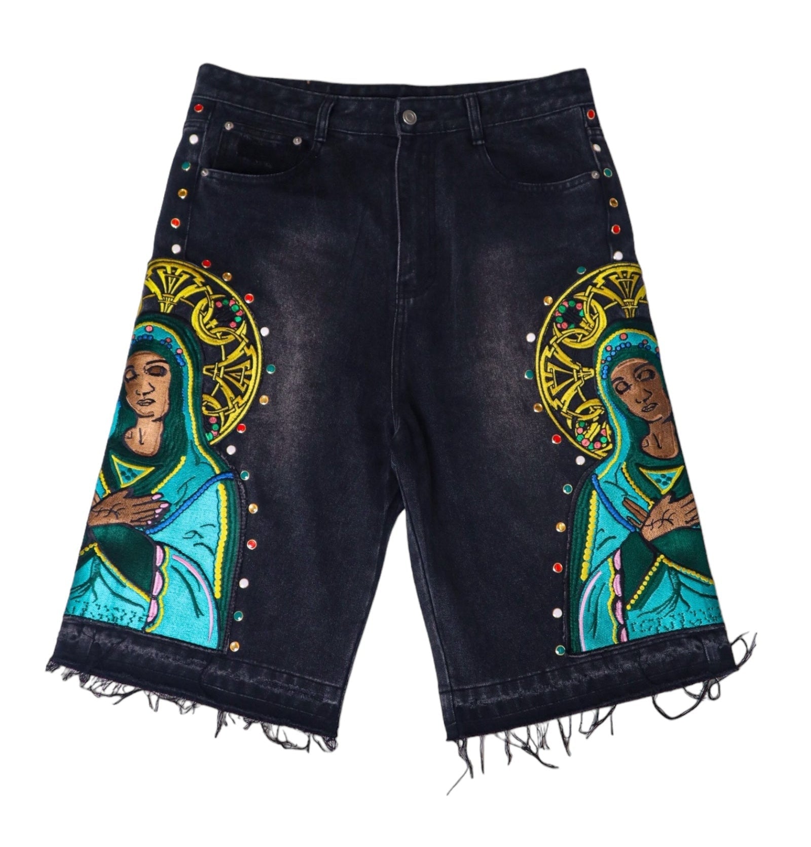 BLACK VIRGIN MARY JORTS - FARFROMNORMAL
